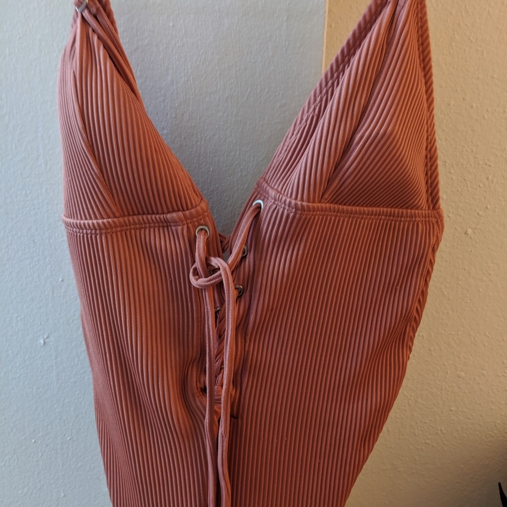 Dark Coral One Piece bathing suit